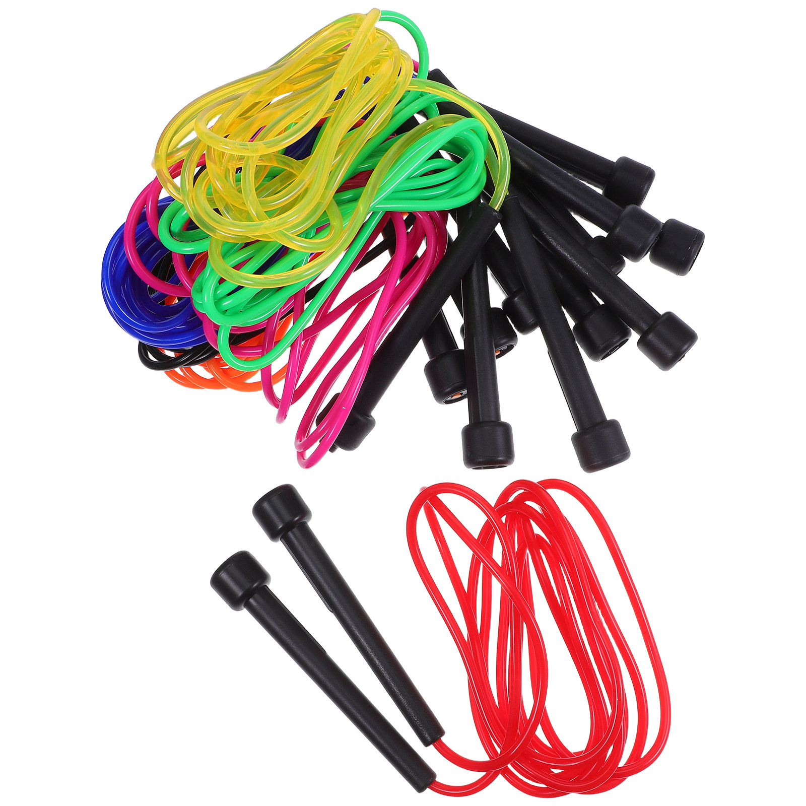 Skipping Rope Pvc - 7Pcs Adjustable PVC Jump Rope Lightweight