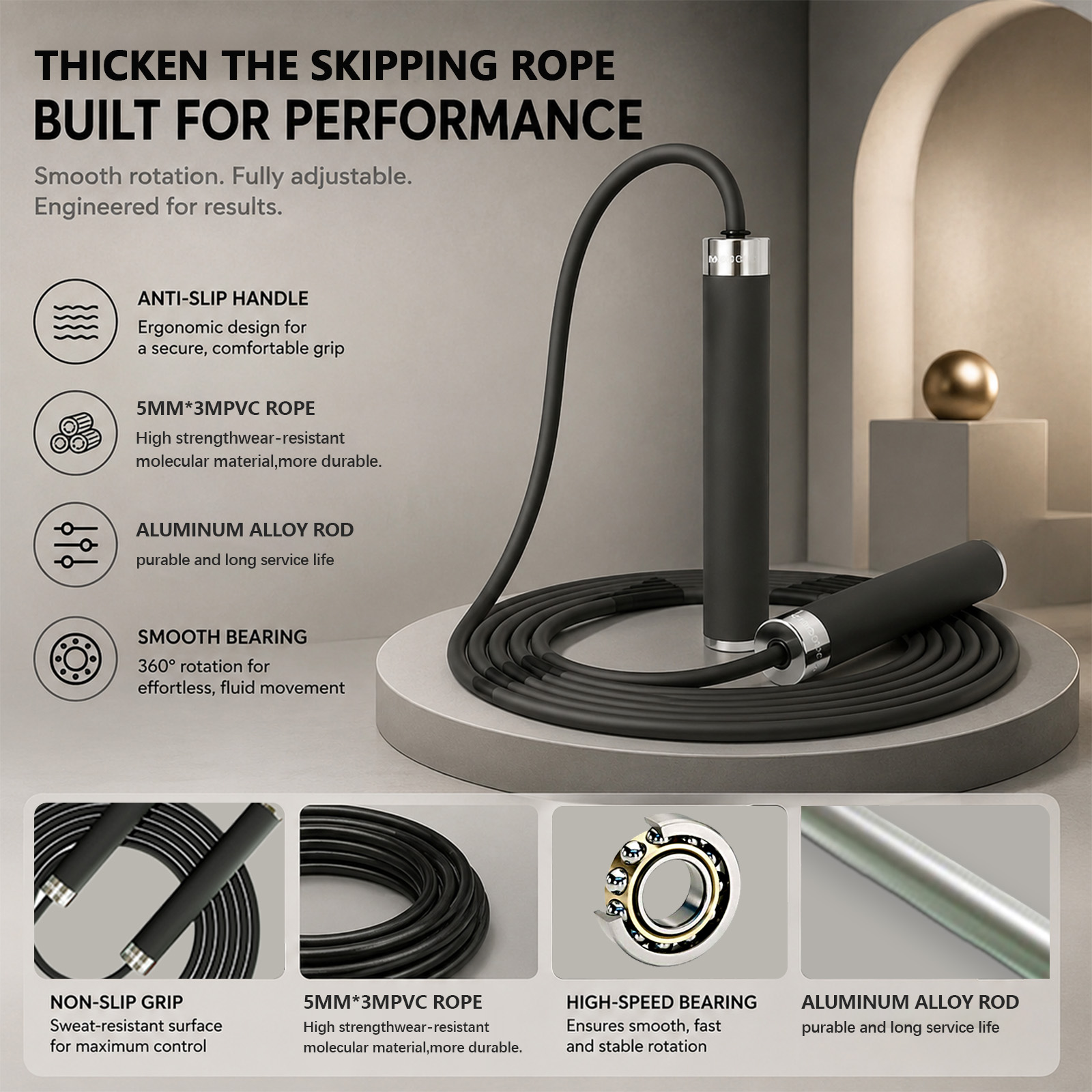 Skipping Rope Pvc - Boxing Jump Rope Sport Exercise Adults