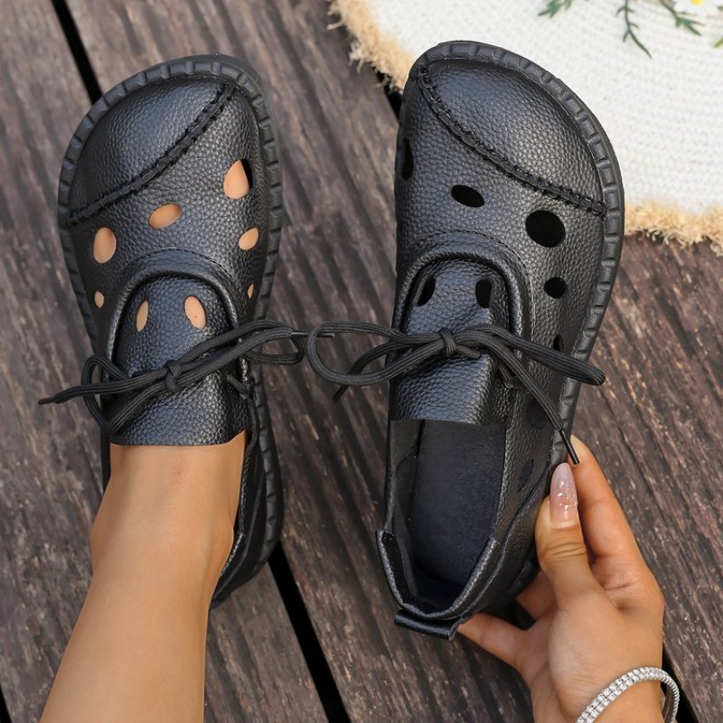 Crossfit Outfit - 2026 Summer New Hollow-Out Lace-Up Sandals