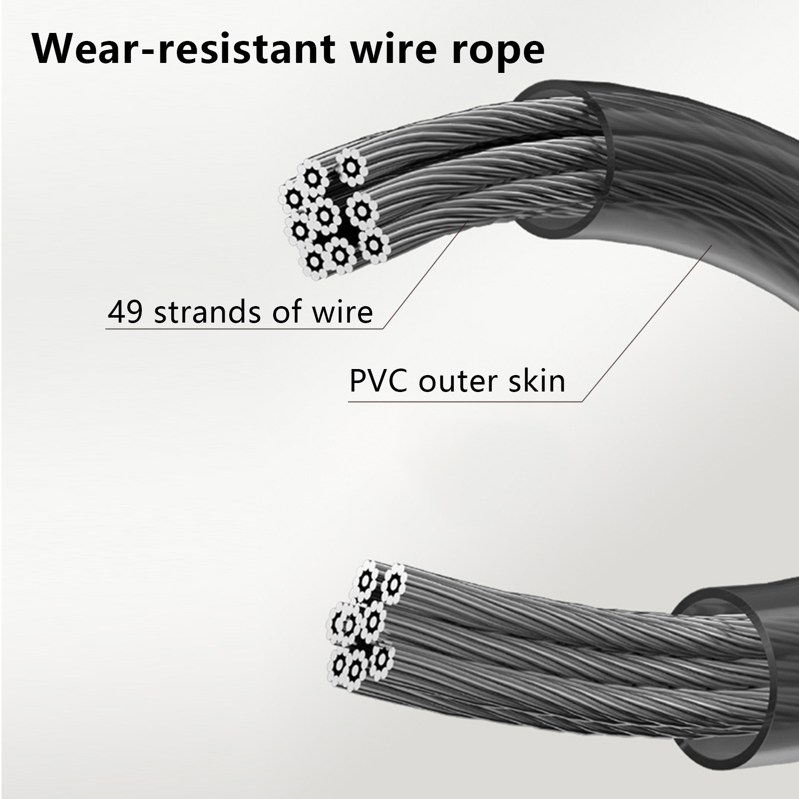 High-strength black PVC-coated - Skipping Rope Pvc review and price