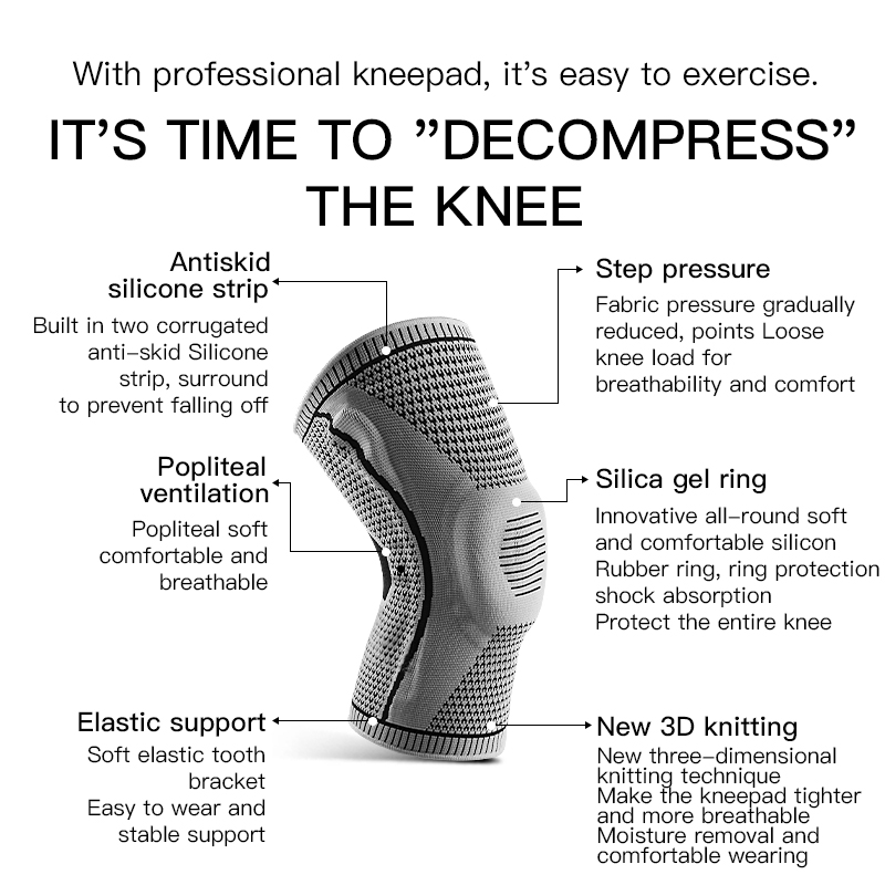  Elastic Silicone Knee Brace N - Knee Sleeve Pair review and price