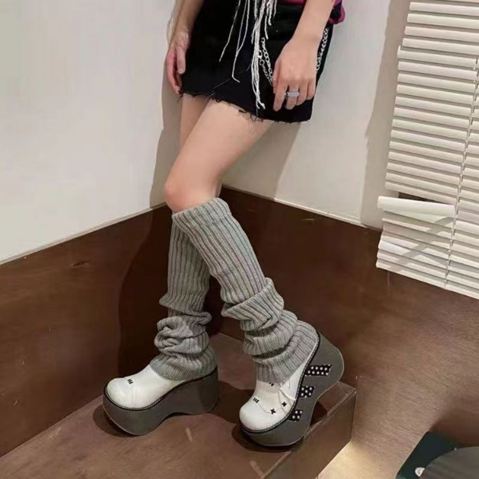 Korean Style Knitted Leg Warme - Knee Sleeve Pair review and price