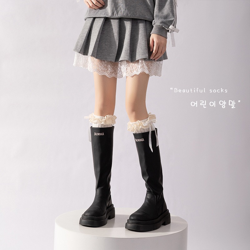 1 pair Y2K Lace Ribbon Leg War - Knee Sleeve Pair review and price