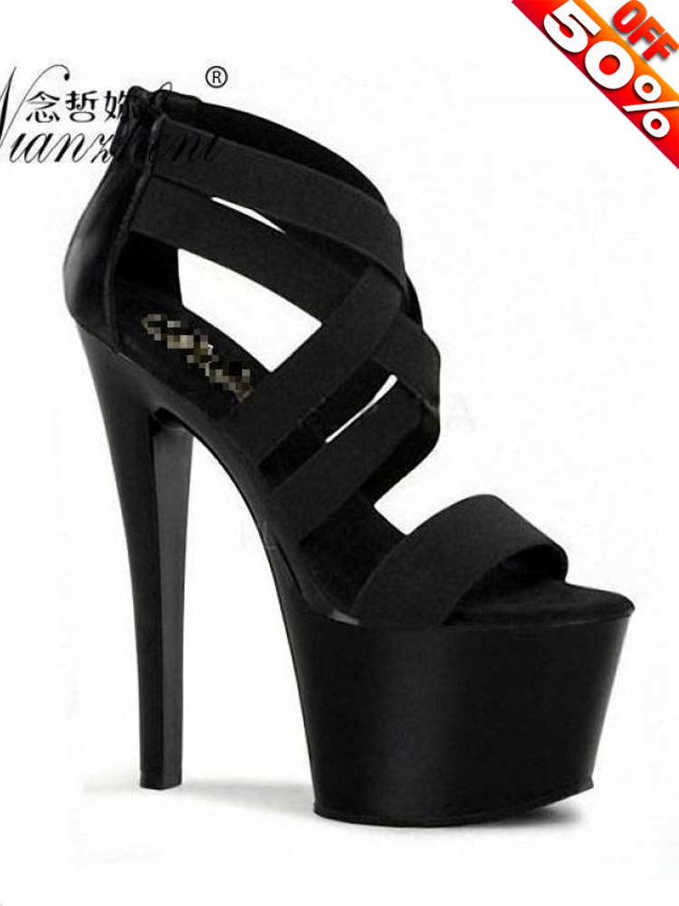 17cm Heeled Sandals Black pole - Crossfit G review and price
