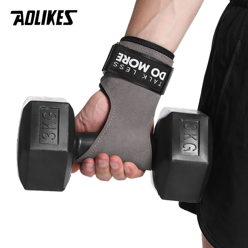 AOLIKES Cowhide Gym Grips Glov - Crossfit Workout With Equipment review and price