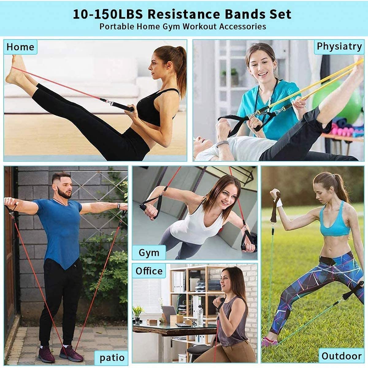 Gym Fitness Resistance Bands f - Crossfit Workout With Equipment review and price