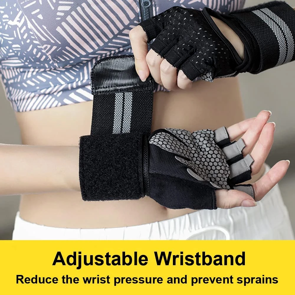 1Pair Half Finger Gym Fitness  - Crossfit Workout With Equipment review and price