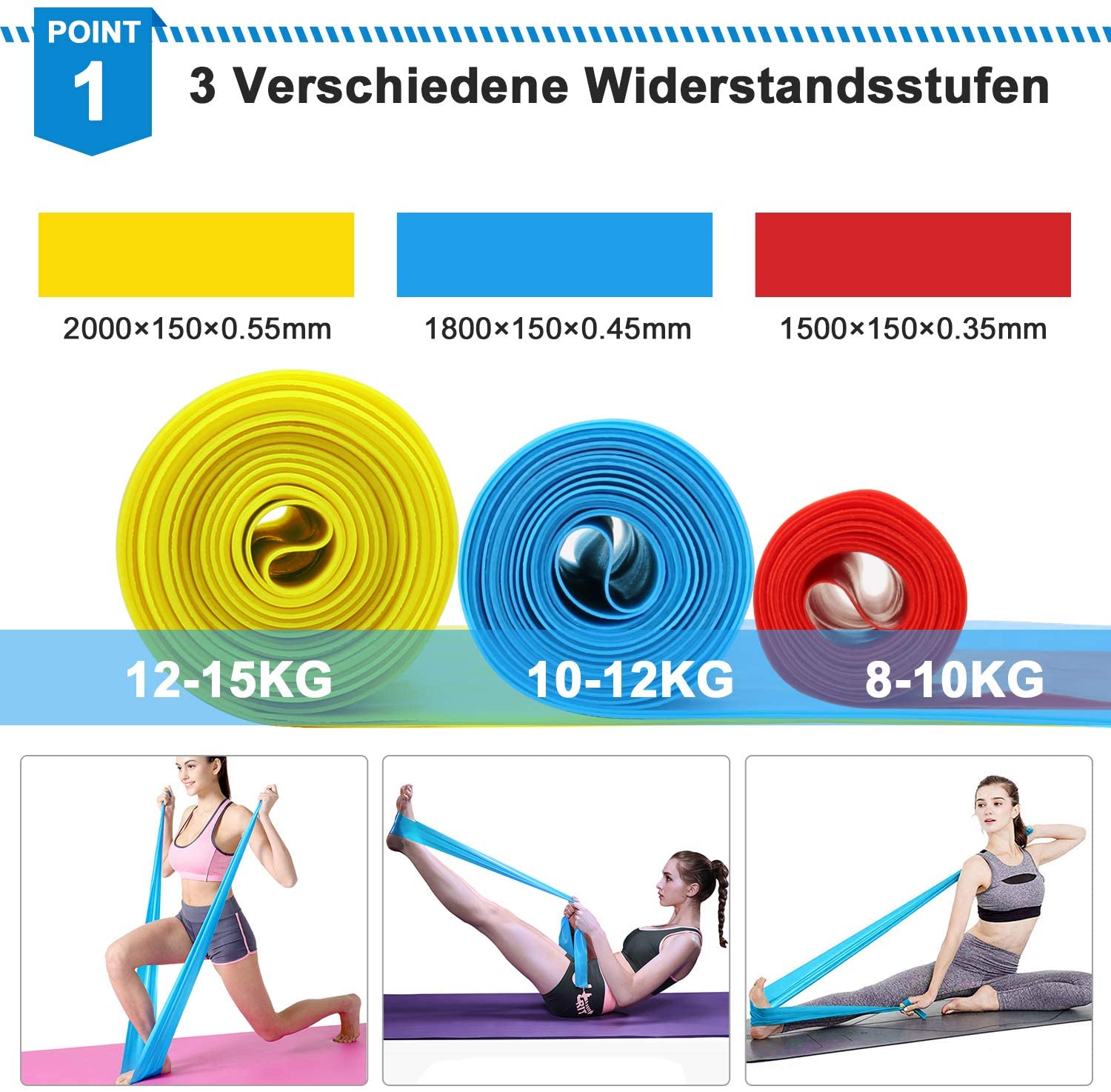 Elastic Fitness Bands 3Pcs Res - Crossfit Workout With Equipment review and price